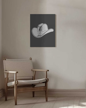 Tablou canvas „Black Cowboy Hat” de Jolly and Dash