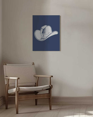 Tablou canvas „Navy Blue Cowboy Hat” de Jolly and Dash