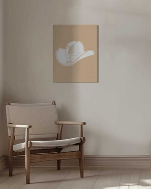 Tablou canvas „Neutral Cowboy Hat” de Jolly and Dash
