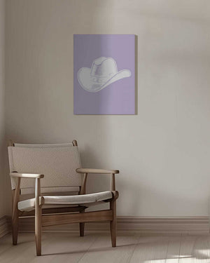 Tablou canvas „Purple Cowboy Hat” de Jolly and Dash