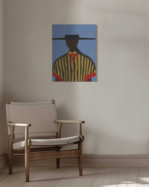 Tablou canvas „Bold Hat Woman and Stripes New Mexico Style” de THE MIUUS STUDIO
