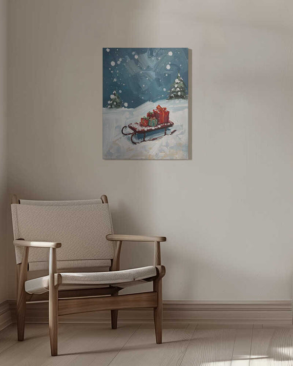 Tablou canvas „Schlitten mit Geschenken” de Ohkimiko