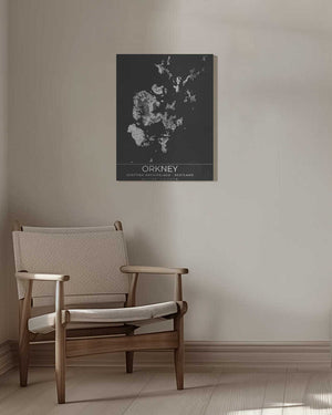 Tablou canvas „Orkney Scottish Archipelago Scotland Map” de Nicholas