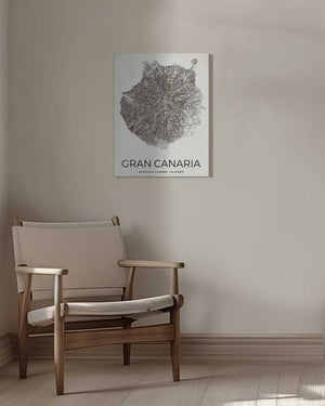 Tablou canvas „Gran Canaria Vintage Map” de Nicholas