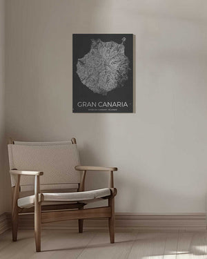 Tablou canvas „Gran Canaria Vintage Map” de Nicholas