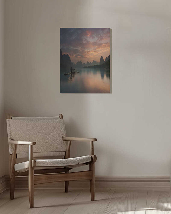 Tablou canvas „Li River Sunrise” de Yan Zhang