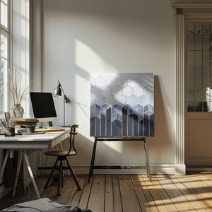 Tablou canvas „Soft Blue Hexagons” de Elisabeth Fredriksson