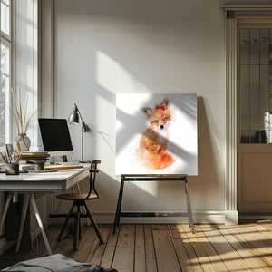 Tablou canvas „Adorable Fox Charm” de Emel Tunaboylu