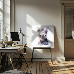 Tablou canvas „Sweet Rhino Gaze” de Emel Tunaboylu