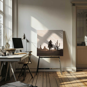 Tablou canvas „Cowboy's Distant Ride” de Emel Tunaboylu