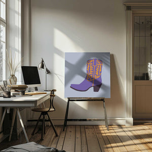 Tablou canvas „Purple Cowgirl Boot” de Anyone Can Yeehaw
