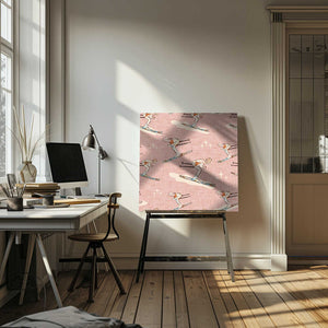 Tablou canvas „Winter Sports Retro Vintage Ski” de Susana Costa