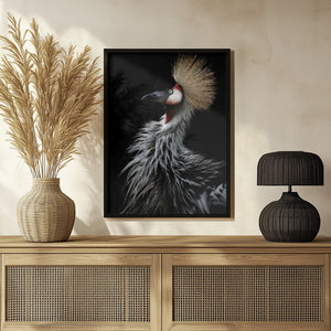 Tablou înramat „Crowned crane's portrait” de Eiji Itoyama