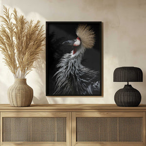 Tablou înramat „Crowned crane's portrait” de Eiji Itoyama