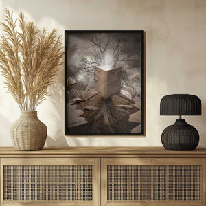Tablou înramat „Old Tree Reading Story Book” de Angela Waye
