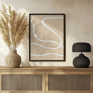 Tablou înramat „Beige Lines 01” de Pictufy Studio