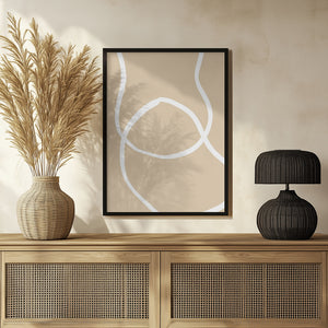 Tablou înramat „Beige Lines 04” de Pictufy Studio