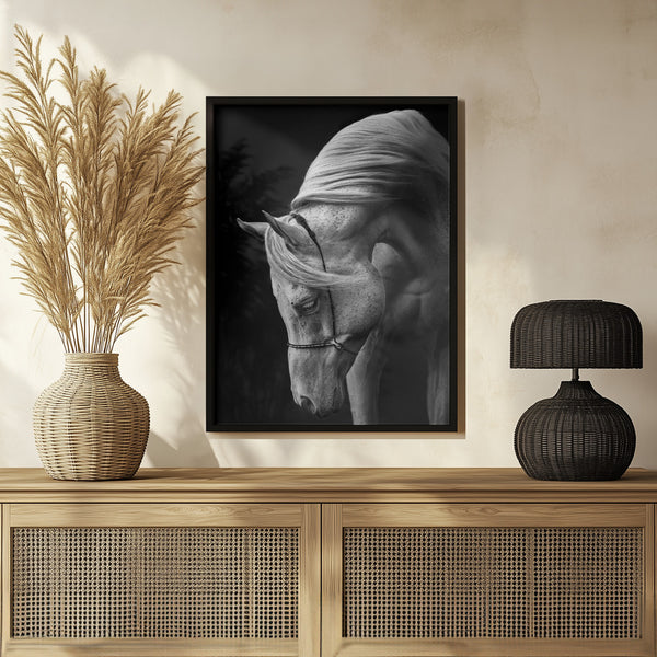 Tablou înramat „white stallion” de Ulrike Leinemann