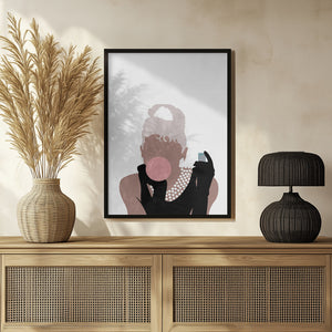 Tablou înramat „Bubblegum Girl” de Pictufy Studio II