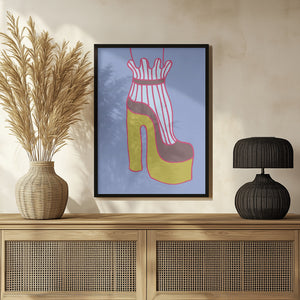 Tablou înramat „Yellow Heel 01” de Pictufy Studio