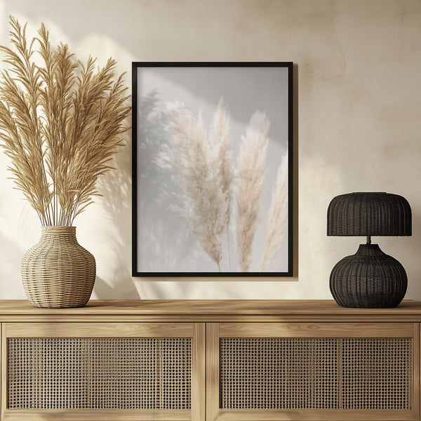 Tablou înramat „Pampas Grass Grey 02” de Pictufy Studio III