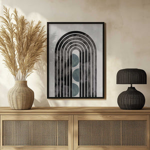Tablou înramat „arch_capsule_001_green” de Pictufy Studio II