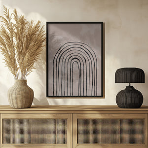 Tablou înramat „Arch_one way_004_black” de Pictufy Studio II