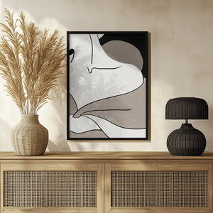 Tablou înramat „matisse_shoulder_vector_002_Black” de Pictufy Studio II