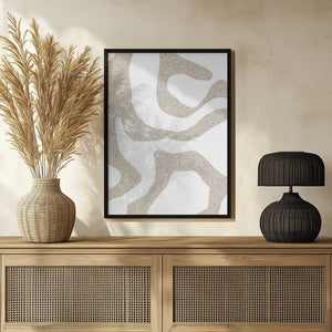 Tablou înramat „Sandy Contours” de uplusmestudio