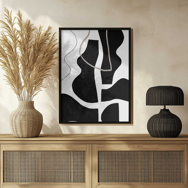 Tablou înramat „Flowing Silhouettes” de uplusmestudio