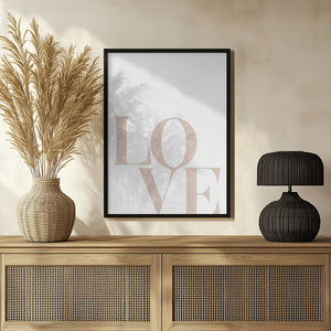 Tablou înramat „Minimalist Love Typography” de uplusmestudio