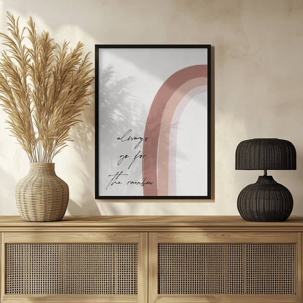 Tablou înramat „Chasing the Rainbow” de uplusmestudio