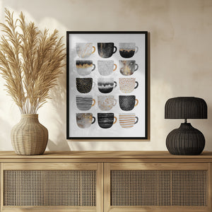 Tablou înramat „Pretty Coffee Cups” de Elisabeth Fredriksson