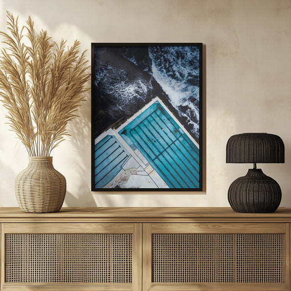 Tablou înramat „Most famous ocean pool in Australia” de Asad Sarfraz