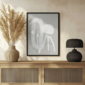 Tablou înramat „Flowing Curves and Shapes in Neutral Tones” de uplusmestudio