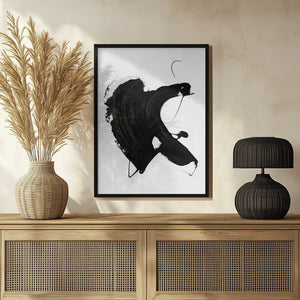 Tablou înramat „Black abstract Stroke” de uplusmestudio