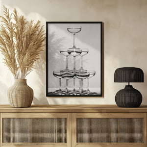 Tablou înramat „Champagne tower_6” de Pictufy Studio III
