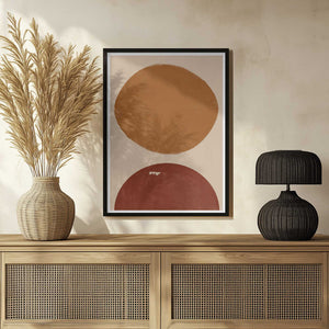 Tablou înramat „Dual Circles Harmony” de THE MIUUS STUDIO
