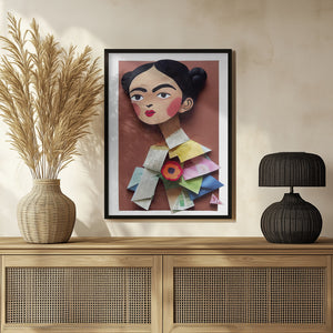 Tablou înramat „Paper Portrait Blossom” de Treechild