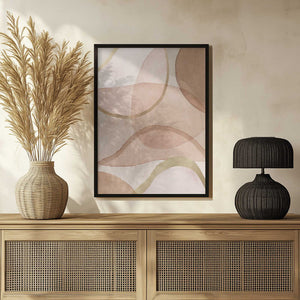 Tablou înramat „Blush and Brown Abstract” de Kathrin Pienaar