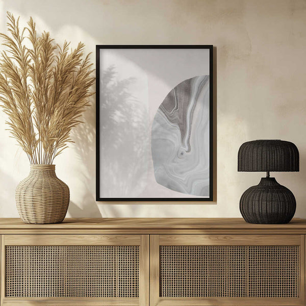 Tablou înramat „Marble Texture with Fluid Lines” de uplusmestudio