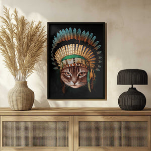 Tablou înramat „chief cat” de Adam Lawless
