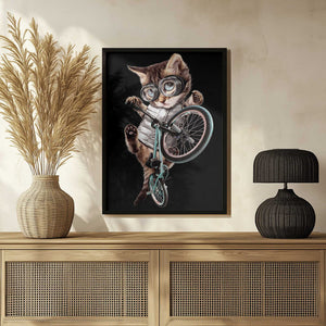 Tablou înramat „bmx cat” de Adam Lawless