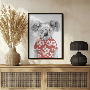 Tablou înramat „Summer koala (red)” de Balazs Solti