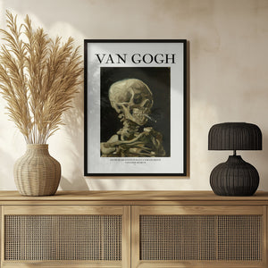 Tablou înramat „Head of a skeleton with a burning cigarette” de Vincent Van Gogh