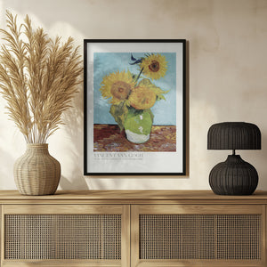Tablou înramat „Vase With Three Sunflowers” de Vincent Van Gogh