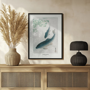 Tablou înramat „Carp Or Koi” de Ohara Koson