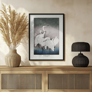 Tablou înramat „Group Of Egrets” de Ohara Koson