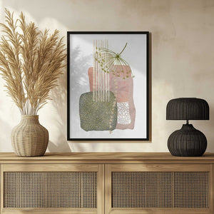 Tablou înramat „Delicate Pink and Green-3” de Sally Ann Moss