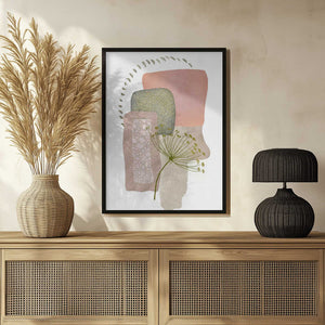 Tablou înramat „Delicate Pink and Green-1” de Sally Ann Moss